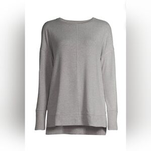 Time and Tru NEW Women’s Crewneck Long Sleeve Tunic Sweatshirt - Grey